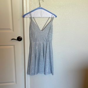 Beautiful silver sparkly special event dress